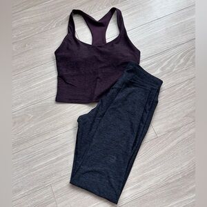 NWT Fabletics Heatherflex High-Waisted TLC Legging + Anywhere Built-In Bra Tank